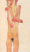 Nude Girl with Folded Arms (mk12) Egon Schiele
